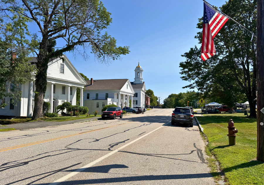 Center of Petersham Massachusetts In Summer