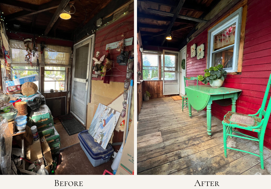 real estate photography checklist before and after room decluttering