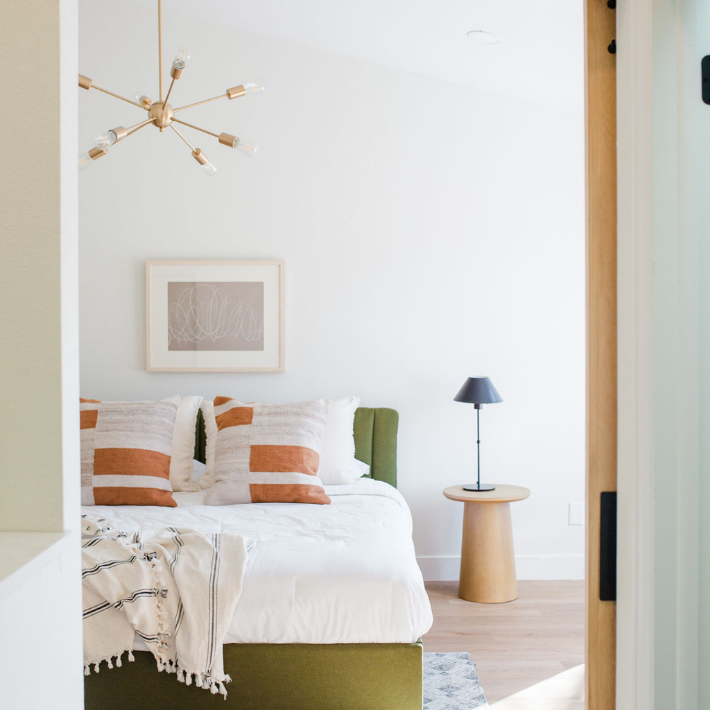 Natural light highlighting the original flooring of a character home
